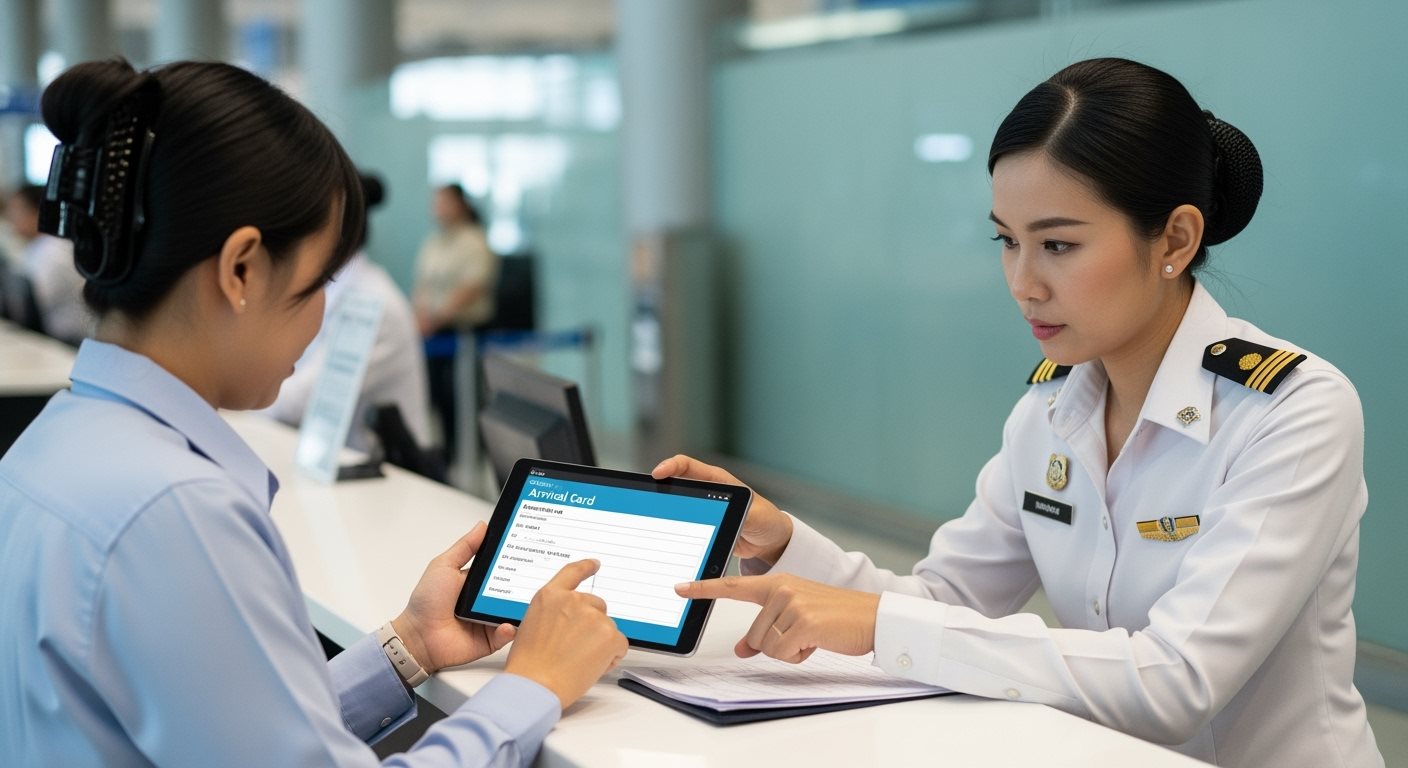 Presenting QR Code at Immigration